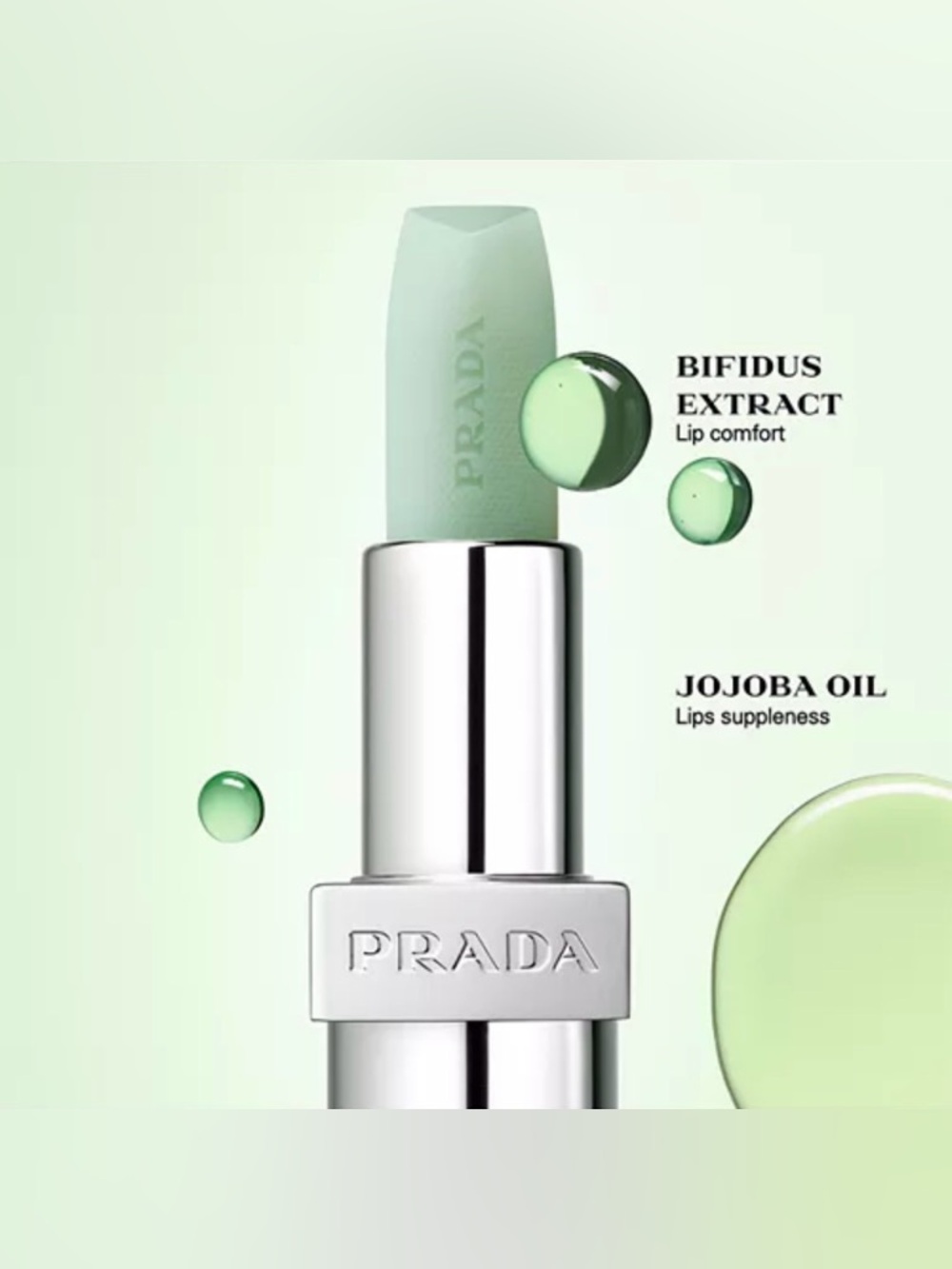 NIB [Prada] Monochrome Moisturizing Lip Balm Set 000 Universal/U001 Astral Pink - Picture 4 of 15